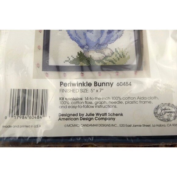 2 Golden Bee Counted Cross Stitch Kits w/Frame CLOVER BEDTIME & PERIWINKLE BUNNY - Picture 12 of 14